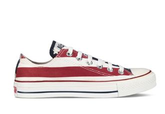 Кеды Converse All Star белые низкие M3494 с американским флагом