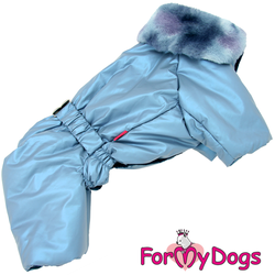 FOR MY DOGS комбинезон для собак голубой металлик
