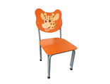 Стул детский регулируемый "Крепыш - зверята", цветной: металлокаркас, МДФ, краска, г.р.1-3 (260-340)