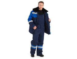 Костюм утеплённый "НОВА" куртка+п/к, цв. син./вас