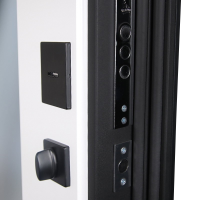 Стальная дверь   Агат с зеркалом. Заказная модель.