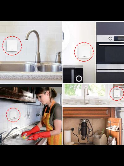 Сенсорный беспроводной выключатель для измельчителя пищевых отходов (белое стекло)