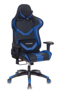 Кресло игровое Бюрократ CH-772N/BL+BLUE две подушки черный, синий искусственная кожа (пластик черный