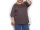 Женская удлиненная футболка  БОЛЬШОГО РАЗМЕРА Арт. 20691-8877 (цвет серо-бежевый) Размеры 66-80