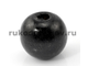 бусина деревянная круглая, диаметр-16 мм, цвет-черный, 10 шт/уп