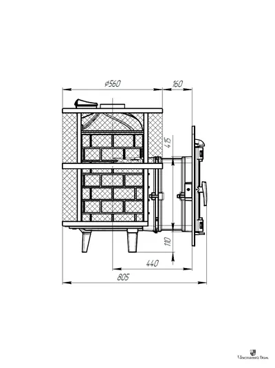 Печь банная чугунная АТМОСФЕРА L СЕТКА