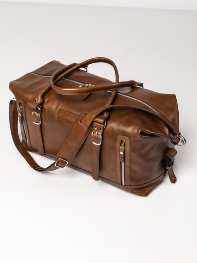 Кожаная дорожная сумка Bergamo Premium brown (арт. 4048-63)