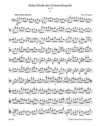 Popper: High School of Violoncello Playing op. 73