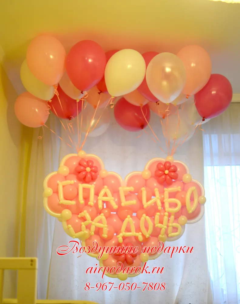 Панно-сердце "Спасибо за дочку"