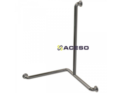 Поручень настенный для внутреннего угла 620х640х980,  трехопорный левый или правый