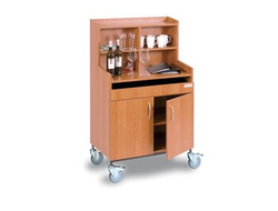 Шкаф для столовых приборов цвета вишни, 2 распашные двери