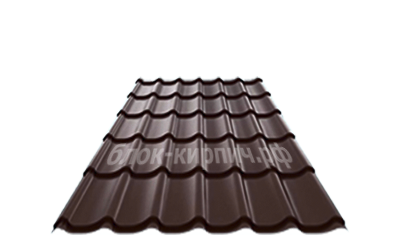 Металлочерепица супермонтеррей корундум50 Ral 8017 шоколадно-коричневый Stynergy