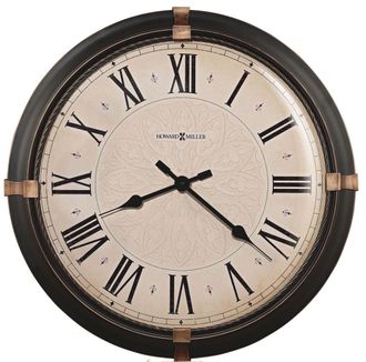 Часы настенные в цвете темной потертой бронзы на корпусе и состаренным циферблатом.