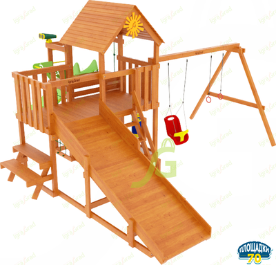 Детская площадка IgraGrad Крафт Pro 3 с зимней горкой