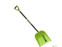 Лопата снеговая морозостойкая со съемным алюминиевым черенком 410*415 ТИБЕТ с алюминиевой планкой