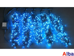Спайдер 5 Нитей по 20 м, IP 54 , постоянное свечение Светодиодная гирлянда  Синий