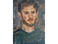 "Портрет" бумага масло Шехурдин О.А. 1980-е годы