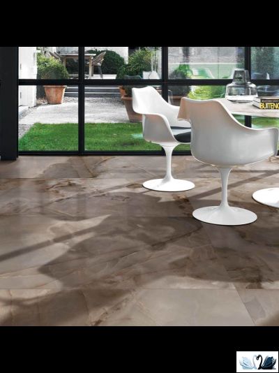 Керамогранит FMAX Chocolate glossy 90x180 см коричневый бежевый