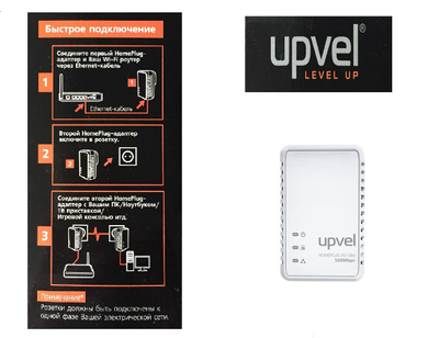 HomePlug AV 500 Мбит/с адаптер с поддержкой IP-TV (2 штуки)