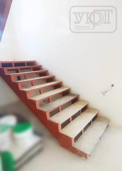 мк №33. металлокаркас лестницы (лазерная резка. под зашивку)