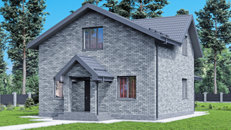 Дом в Орле из газобетонных блоков 151 м2 | Вид спереди