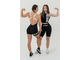 Шорты с высокой талией HIGH WAISTED BIKER SHORTS 10″ GYM THERAPY 628 черные
