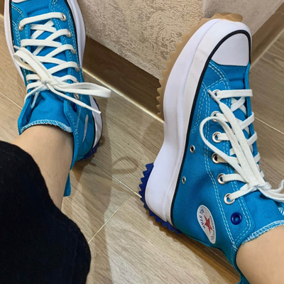 женские кеды Converse Run Star Hike High Top голубые высокие 167108C