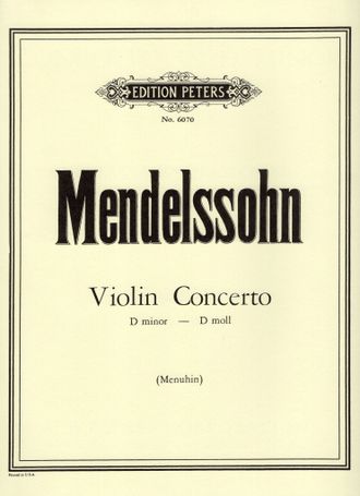 Mendelssohn-Bartholdy, Felix Konzert d-Moll für Violine und Streicher für Violine und Klavier