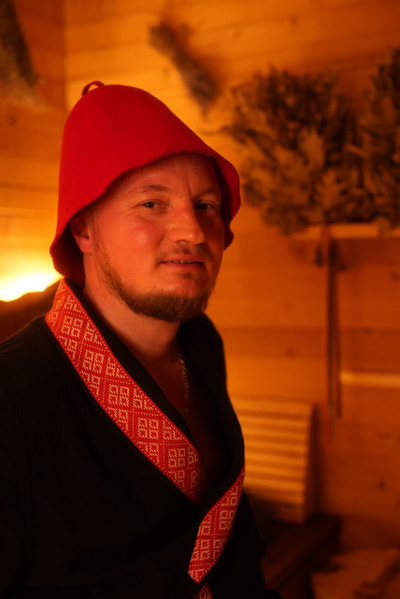 Шапка банная - шерсть мериноса 100%