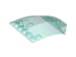 Windscreen 8 x 6 x 2 Curved, Trans-Light Blue (x224 / 6063704 / 6185605)