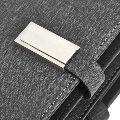 Многофункциональный Ежедневник с беспроводной зарядкой, Повер-банком и флеш-картой. Синий.