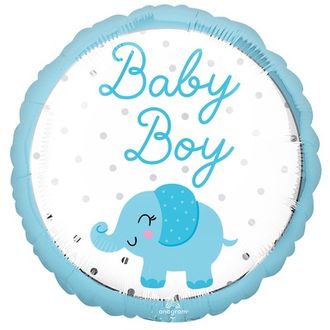 Шар круг со слоником Baby Boy, 46 см
