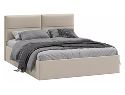 Спальня ГЛОСС - Кровать с мягкой обивкой и подъемным механизмом тип 1 1600 Велюр Confetti Cream