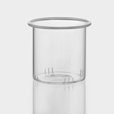 Чайник со стеклянной крышкой и со стеклянной колбой, 400 мл