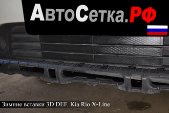 Защита радиатора сотовая KIA Rio X-Line (2017-2020) 3DDEF