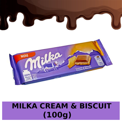 Шоколад Milka Cream&Biscuit со сливками и печеньем