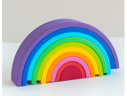 Пирамидка - прорезыватель из пищевого силикона Радуга большая