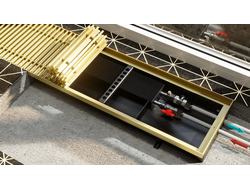 Конвектор Vitron с принудительной конвекцией 24В (глубина 110мм, ширина 200мм, длина 2500мм) Теплоотдача 6325Вт