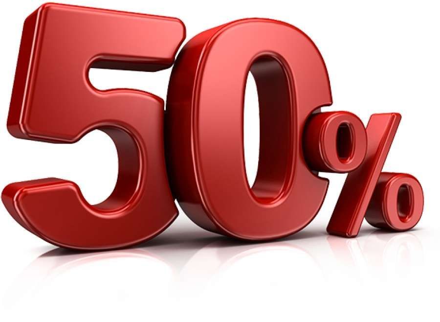 50%