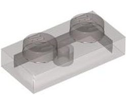 Plate 1 x 2, Trans-Brown (Old Trans-Black) (3023 / 4173662 / 6001197 / 6240219)