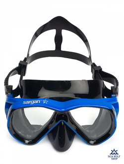 Маска с трубкой Sargan "НЕРО" черно-синий