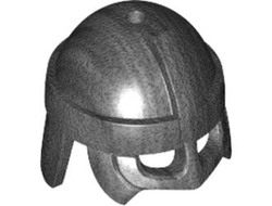 Minifigure, Headgear Helmet with Cheek Guard and Neck Protector, Pearl Dark Gray (67037 / 6317230)