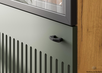 Милан Тумба для телевидеоаппаратуры со створками и нишей Дуб Золотой/Олива Софт