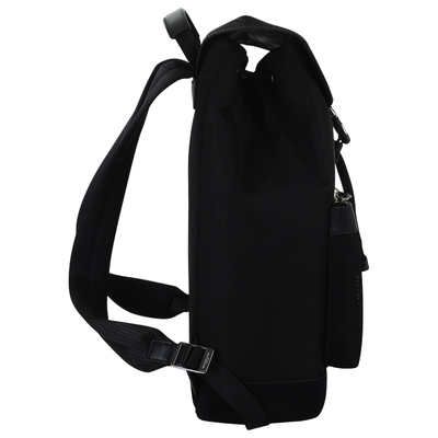 Мужской рюкзак Michael Kors сетчатый с логотипом черный вид сбоку