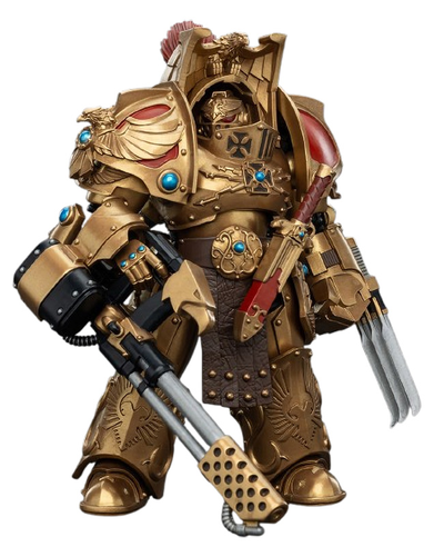 Легио Кустодес - Терминатор-Аквилон (Warhammer Horus Heresy) - КОЛЛЕКЦИОННАЯ ФИГУРКА 1/18  Legio Custodes Aquilon Terminator with Infernus Firepike (JT00768) - JOYTOY