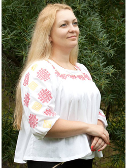 Рубаха женская "Ладушка" - крестьянка с вышивкой, 44-50 р.