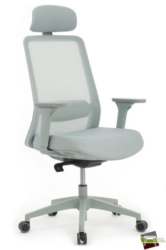 Кресло WORK W-218C blue Голубой пластик/Голубая сетка