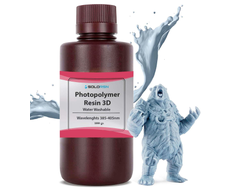 Фотополимерная смола для 3Д Water-wash 10k смываемая водой Серый LCD DLP 385-405nm SOLORSN 1 Литр