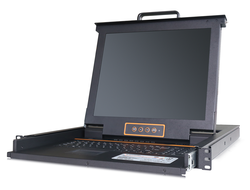 16-портовые локальные выдвижные KVM LCD Консоли высокой плотности Cat5