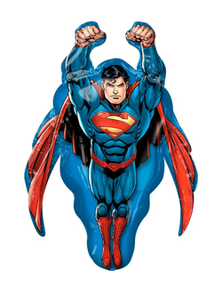 Фольгированный шар с гелием фигура "Супермен" 86см